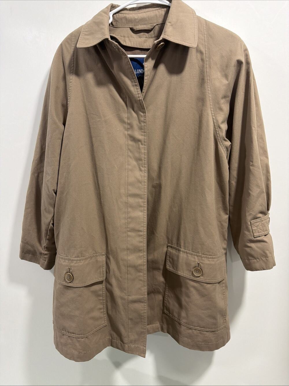 Vintage London Fog Limited Edition Women's Tan Trench Coat, Size 8 PET